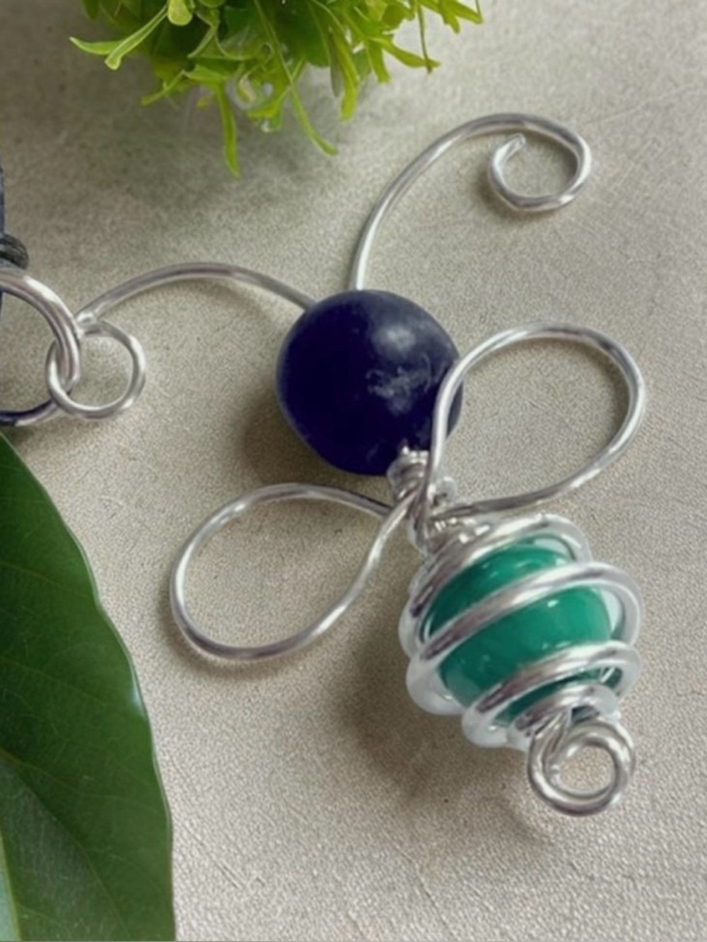Handcrafted Sterling Silver Wire Bee Necklace